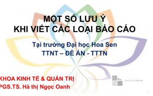 Một số lưu ý khi viết các loại báo cáo