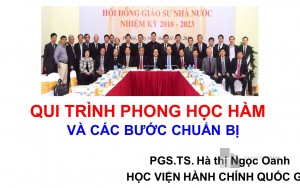 Quy trình phong hàm Giáo sư, phó Giáo sư và các bước chuẩn bị