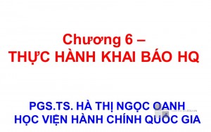 Thực hành Hải quan phần 5 (Khai báo Hải quan)